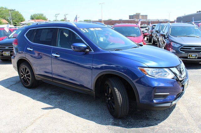 Pre-Owned 2017 Nissan Rogue SV SUV Caspian Blue for Sale in Joliet | # ...